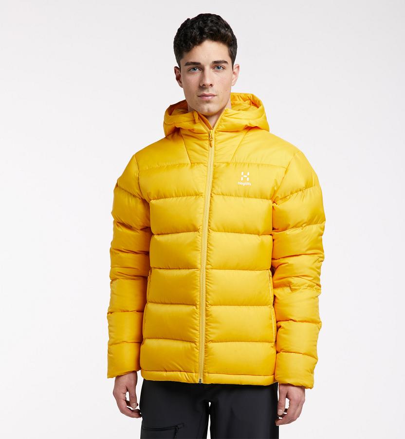 Haglöfs Bield Down Jacket Yellow For Mens NHFED1560 Australia